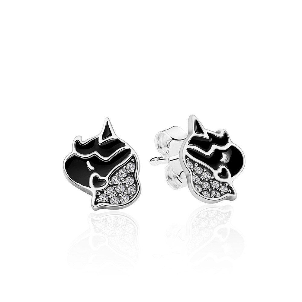 100% 925 Sterling Silver Spanish Bear Jewelry Women Earring127 Original Original Jewelry