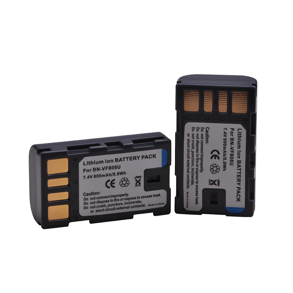 4 batteries BN-VF808 pour JVC BN-VF808U BN VF808 VF808U VF808US VF808UE, GZ-HD7, GZ-MG575, GZ-MG555, GR-D750, GR-D760