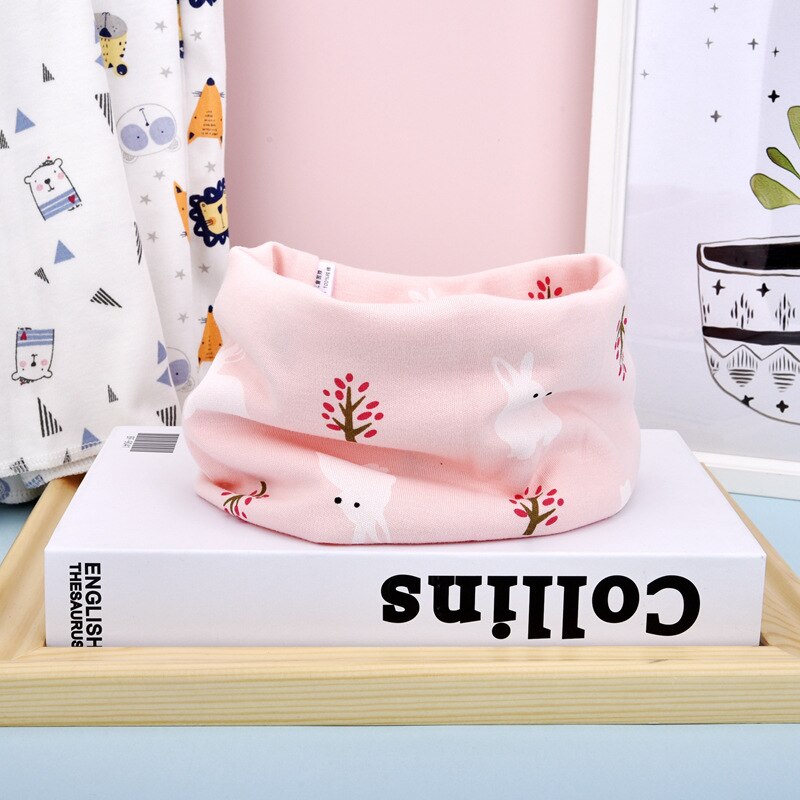 Foulard en coton pour enfants, nouveauté, collection printemps automne hiver: pink rabbit