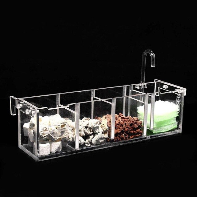 Caja de filtro acrílico 3 en 1, purificador de agua colgante externo para pecera de acuario: Four boxes