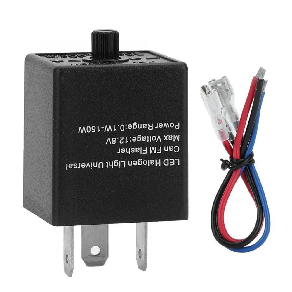 Relais de clignotant LED réglable universel, 12V 24V, 3 broches, accessoires pour motos et voitures