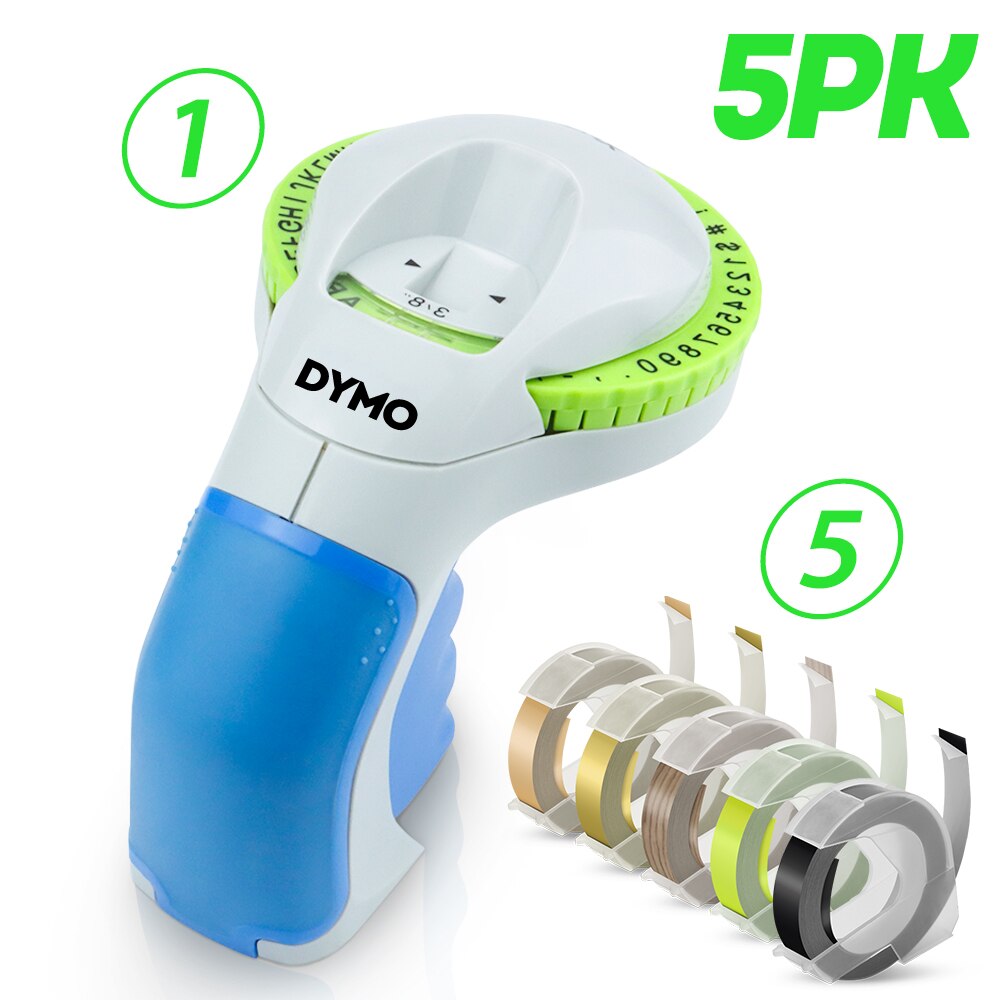 Dymo 12965 ręczna drukarka etykiet 9mm 3D tłoczenie taśma z etykietami do Dymo maszyna do etykietowania ręczna drukarka do etykiet 12965 DIY etykieta wstążka: 10