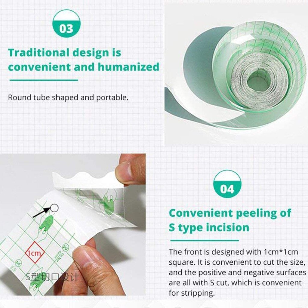1Roll Practical Wound Dressing First Aid Fixation Tape PU Transparent Waterproof Adhesive Film Roll Bandage