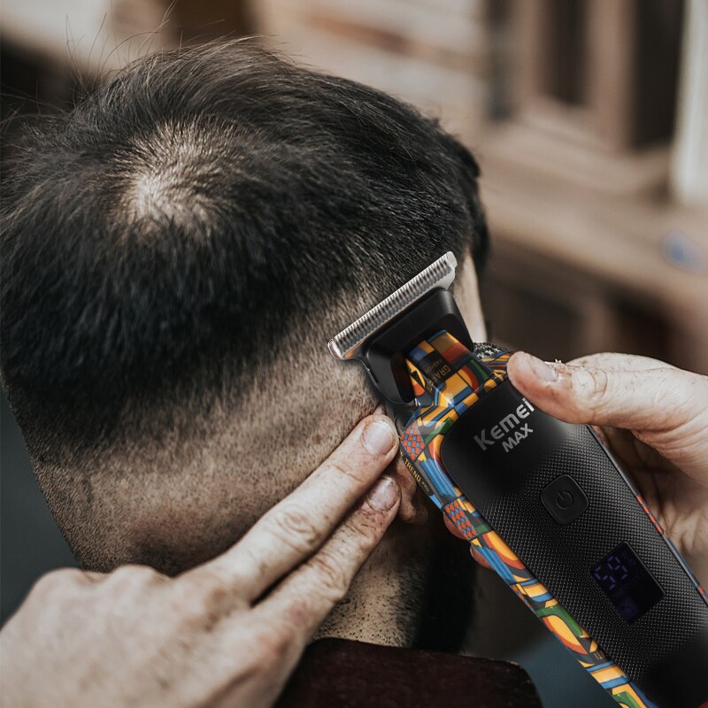 Kemei – tondeuse professionnelle pour hommes, rasoir USB pour couper les cheveux et raser la barbe