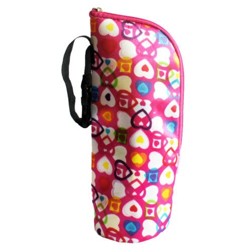 Calentadores de biberones térmicos bolso para mamá bolsa para colgar en el cochecito tela Multicolor película de aluminio portátil superventas: Rose Red