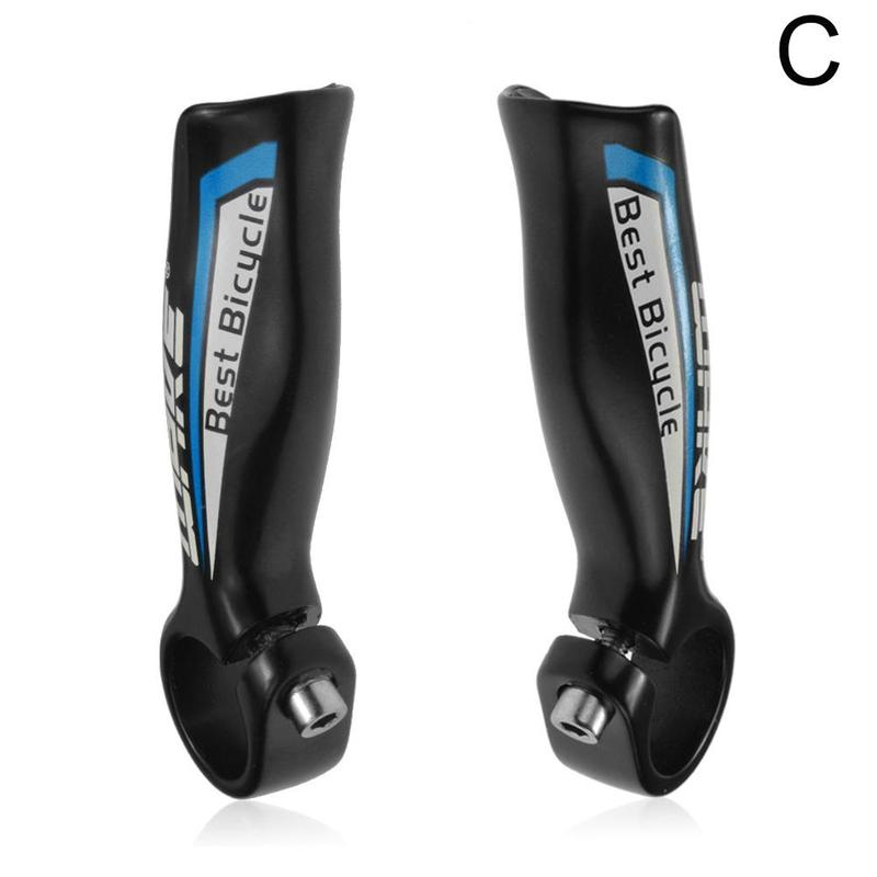 Mountainbike ko horn handtag aluminiumlegering mini extra cykel förlängt styre 4 färg: Blå