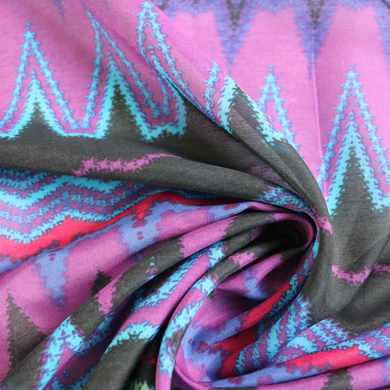 100cm*135cm Bohemian Dress Material Natural Silk Cotton Fabric Geometric