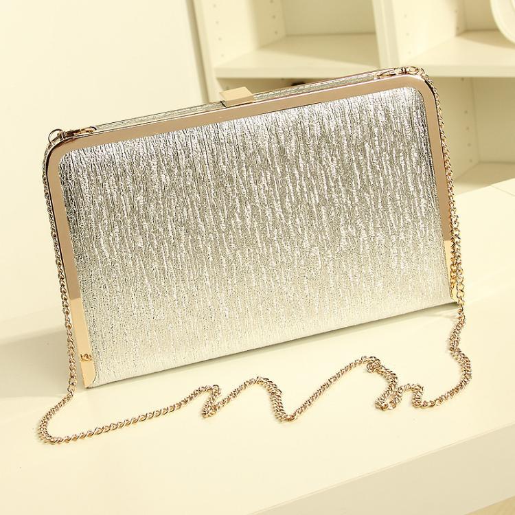 Frauen Abend Party Taschen Gold Silber- Schulter überqueren Karosserie Tasche Damen Tag Kupplung Abendessen Geldbeutel Mädchen Hochzeit Braut Tasche: kleine größe silber-