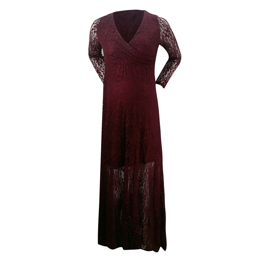 #57 Pregnancy Dress Lace Long Maternity Women Maternity Photography Dress For Mother Vestido Fotografía Embarazo Беременным