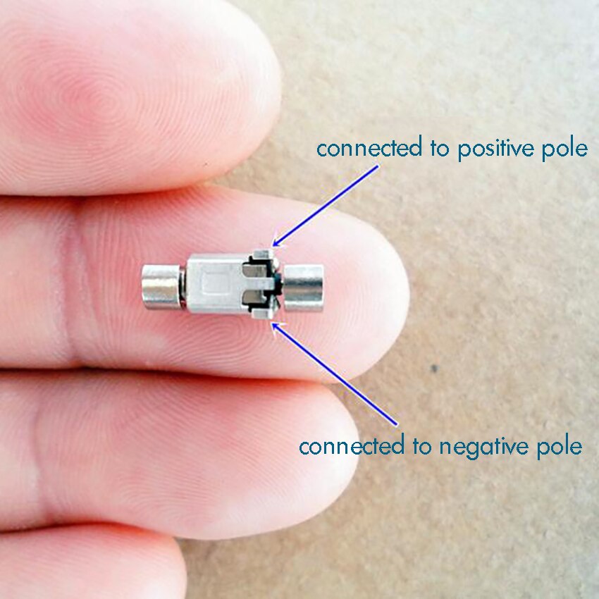 Mini dobbelt vibrerende hoved præcision vibrationsmotor med varistor 3*4*  mm mikrorotor motor  dc 1.5-3v rotordiameter 2.2mm