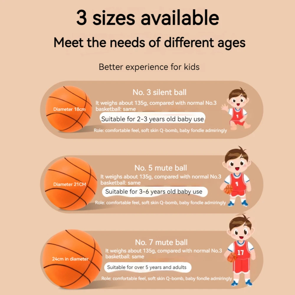 Foam Basketball Kids Stille Basketbal Stuiterende Stille Bal Stuitert Knijpbare Stuiterende Basketbal