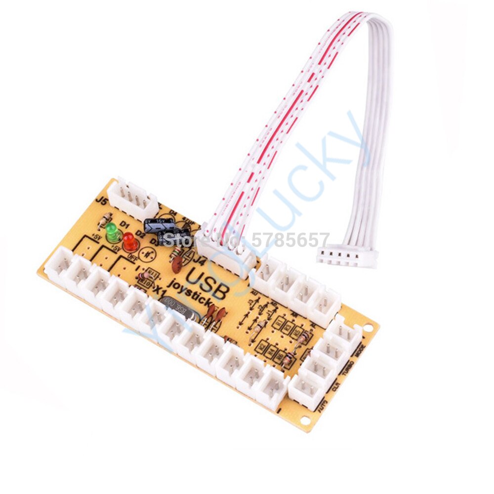 50Pcs Arcade SANWA Joystick wire harness Joystick 20cm 5Pin Cable For Sanwa Joystick Jamma arcade PC/PS2/PS3/XBOX to USB Encoder