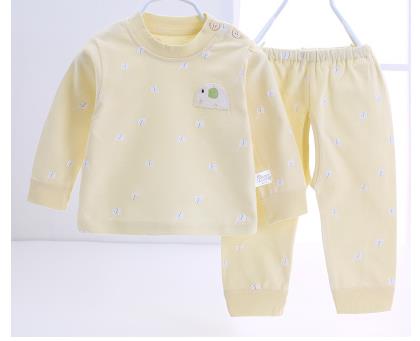 Baby forårs bomuldsundertøj: Gul / 6m