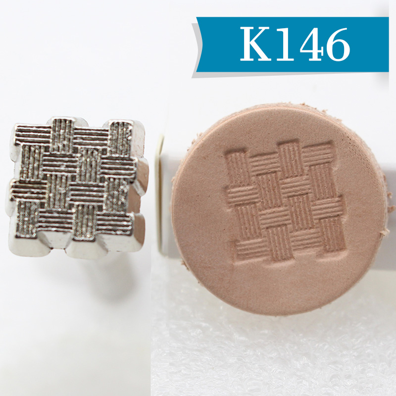 Leather Stamp Tool Engraving and Embossing Tools Different Shape Stamp Punch Set Saddle Making Tools for Leather Craft Working: K146 1Pcs