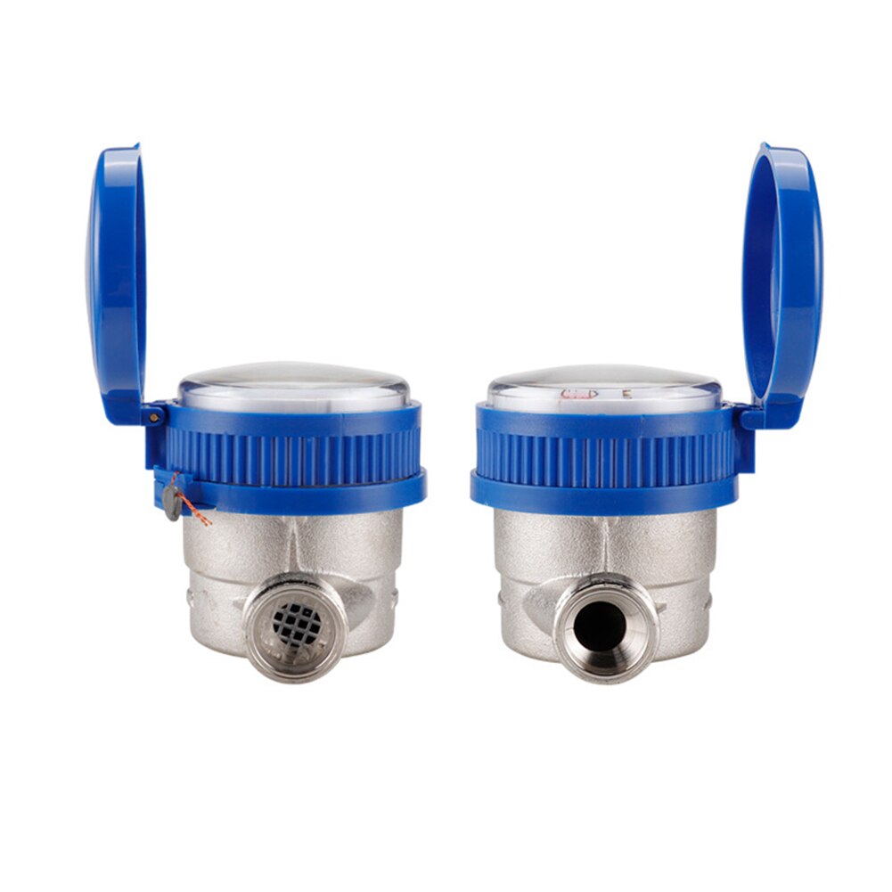 Cold Water Meter with Free Fittings 360 Degree Freely Adjustable Rotary Counter Water Measuring Meter for Garden Home Using
