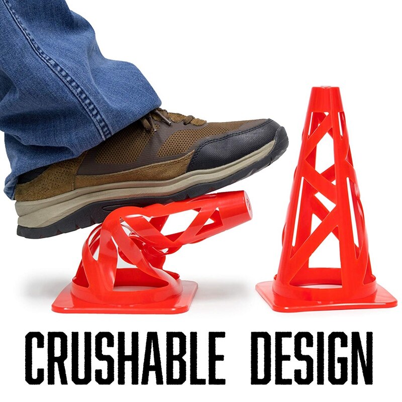 8 Pack Soccer Training Cones Collapsible Windproof Football Training Markers Agility Cones