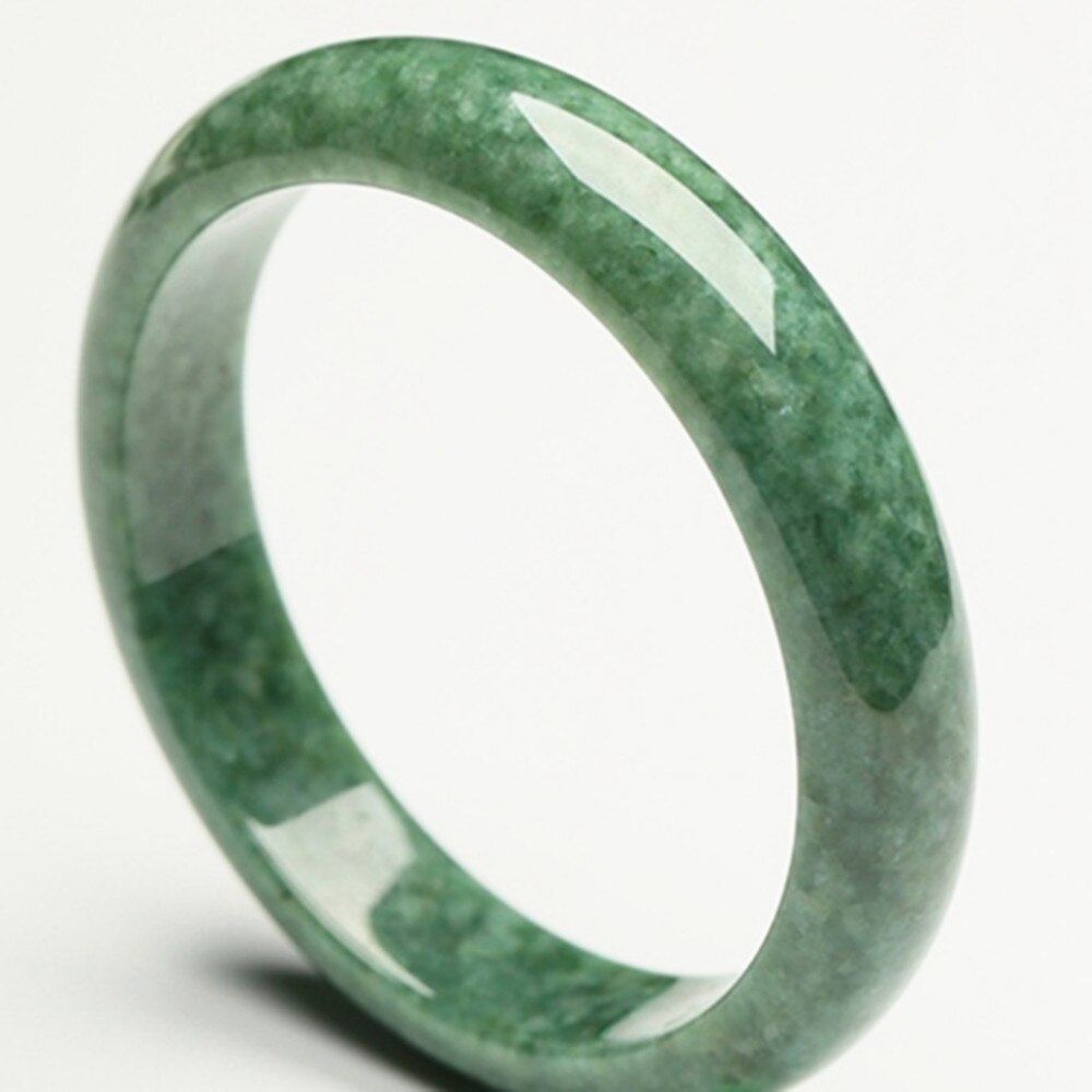 Beautiful Lady Bangle hand-polished Dark green Bangle YU002: diameter size 63MM