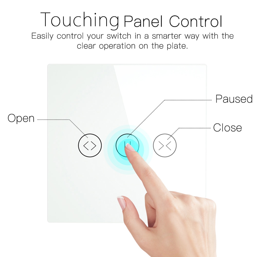 Intelligent wifi gardin blind switch elektrisk motoriseret gardin rullegardin kontrolafbryder mobiltelefon app fjernbetjening
