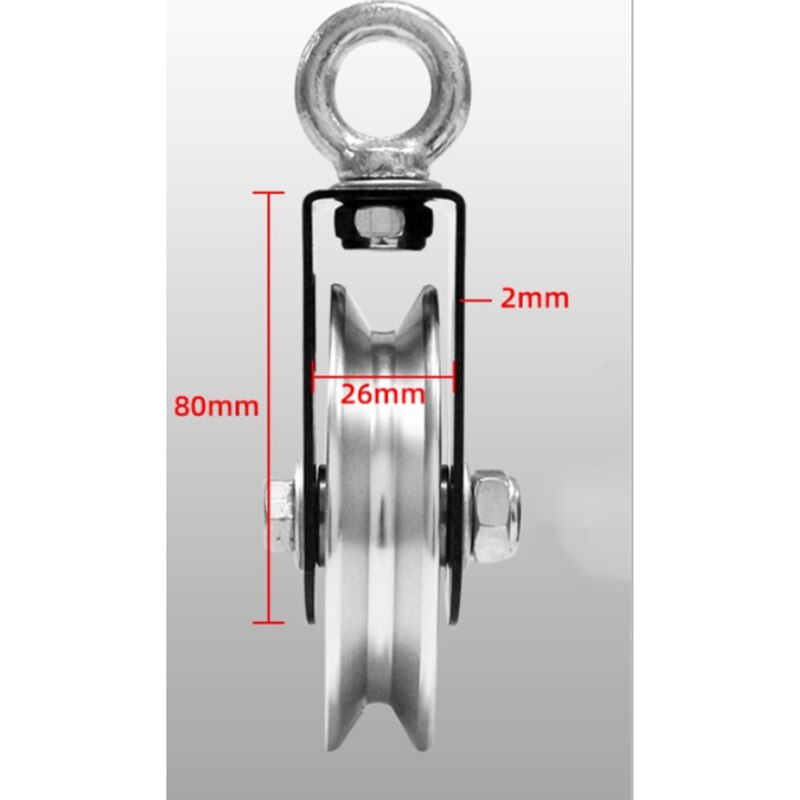 Traction Wheel Aluminum Alloy Pulley Fitness Equipment Gym Support Pulley for Back