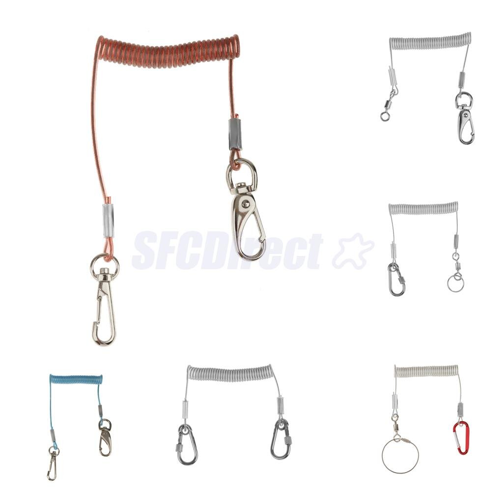 1.4M Stretch Steel Wire Spring Coil Lanyard Rope w... – Grandado
