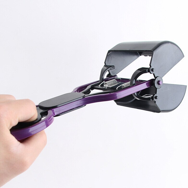 Long Handle Pet Dog Waste Pooper Scooper Poop Scoop Pick Up Grabber Remover Tools Cat Jaw Poop Scoop Clean Animal Waste: Purple