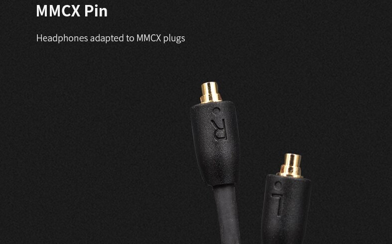 KZ-Cable Bluetooth inalámbrico para Módulo de actualización, Cable con conector MMCX de 2 pines para KZ ZS10 PRO/ZS6/AS12/ZST/ZS7/AS16/AS10/ZSN/ZSX: MMCX pin