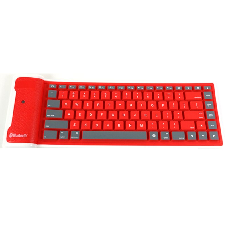 Portable Bluetooth Wireless Soft Silicone Keyboard for Laptop for IPad Smart Phone Keyboard Foldable Waterproof Universal
