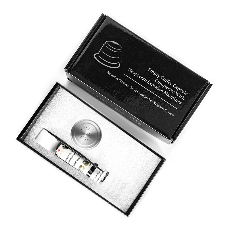 Cápsula de café rellenable Nespresso, cápsulas de filtro de café Espresso de acero inoxidable, cápsulas reutilizables para café, , 4 Uds: 1PCS Capsule