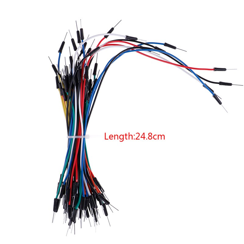 65 pcs/lot câble de fil de saut mâle à mâle fils de cavalier flexibles planche à pain bricolage Kit de démarrage