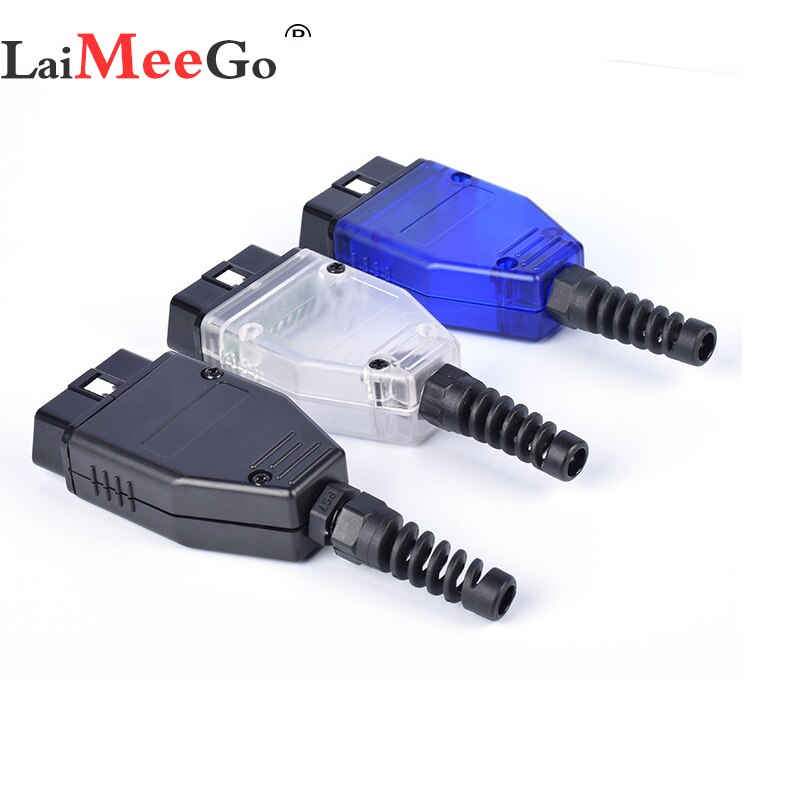 OBD2 16 Pin Male Connector Adapter Obd Obdii Eobd Bedrading Adapter Shell Auto Auto Diagnose Scanner Tool Plug Met schroeven