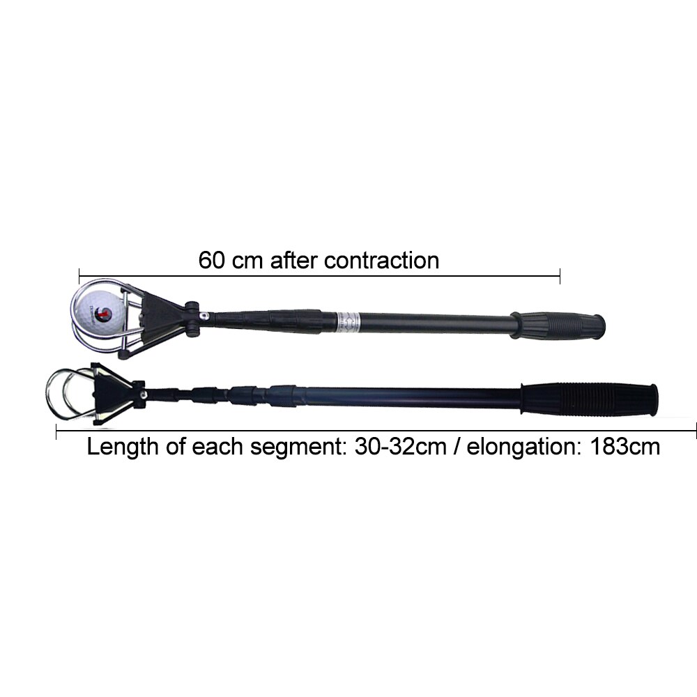 Golfbal Retriever, Draagbare Roestvrij Telescopische Uitschuifbare Golf Pick Up Scoop Ballen Grabber Retriever Golfer Tackle Accessoire