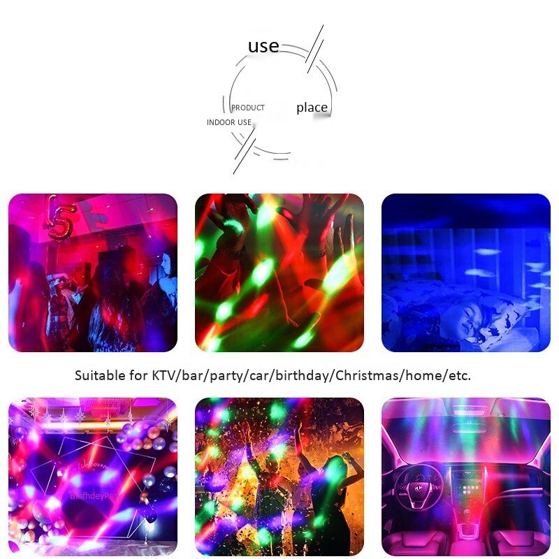 Projection Lamp Colorful Rotating Night Light Spin Starry Sky Children Kids Baby Sleep Romantic LED USB Lamp Projection