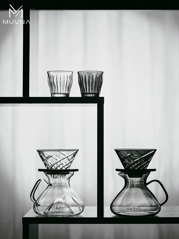 Muqna tornadoglow jarra compartilhamento pote 450ml vidro fermentação café utensílio nível de água display marca fabricante acessórios