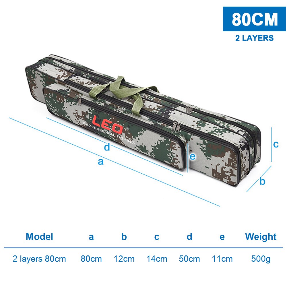 Twee/Drie Lagen Hengel Bag Carrier 80 Cm/90 Cm Vissen Reel Pole Gear Tackle Tool Carry case Reistas Hengel Cover