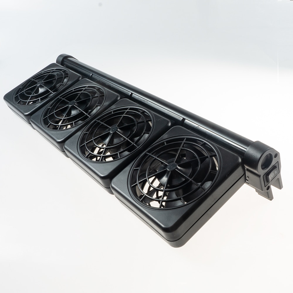 Aquarium Lüfter 100-240V Wasser Kühler für Aquarium Wasser Kühler Kühlung für Aquarium Garnelen/Gepflanzt zubehör Liefert: 4-Fan Slow I Fast / BS I UK Plug