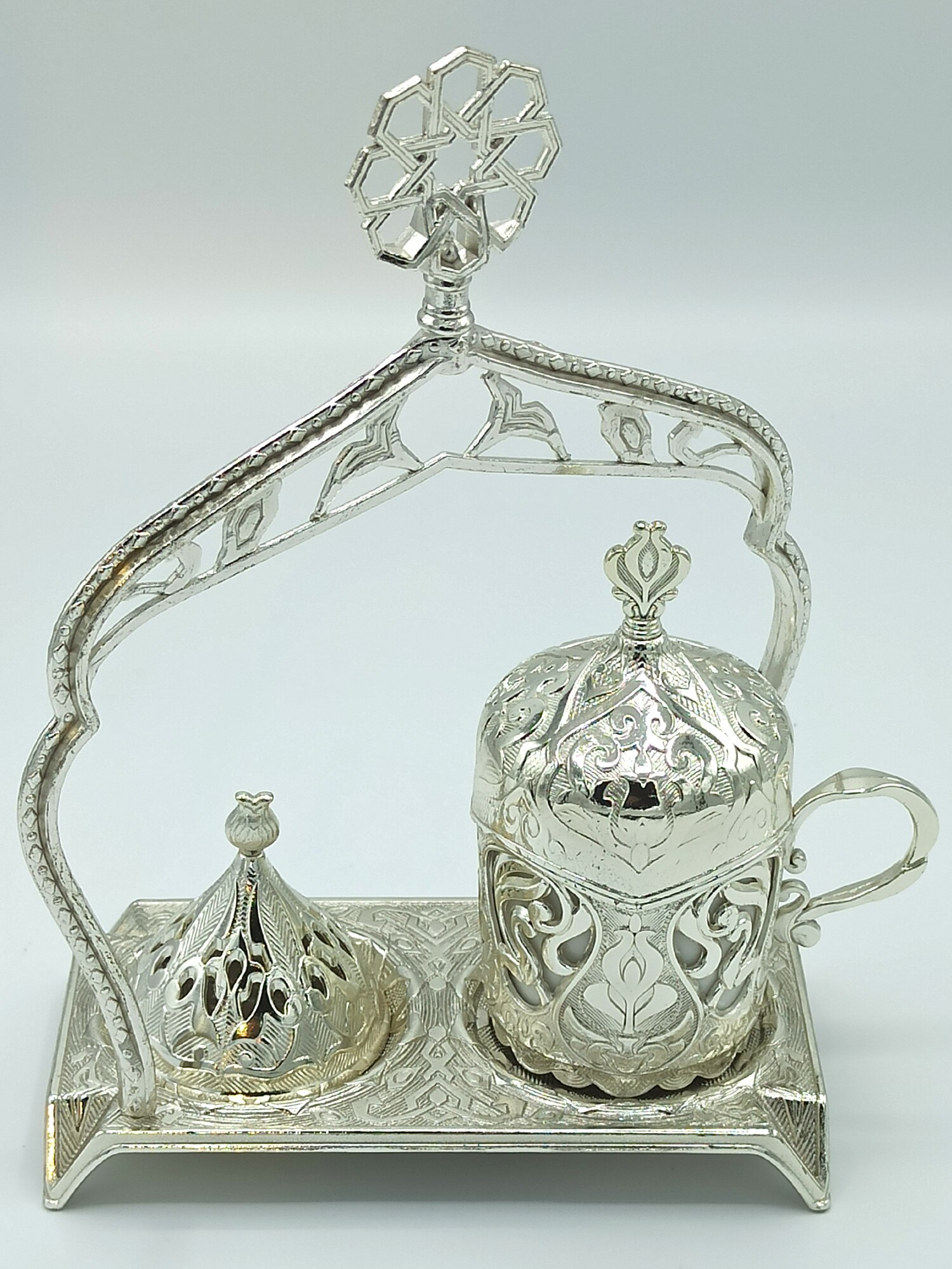 Autentiske kaffekopper kaffesæt kit vandglas sukker skål bakke vælg, osmannisk kalkun anatolia