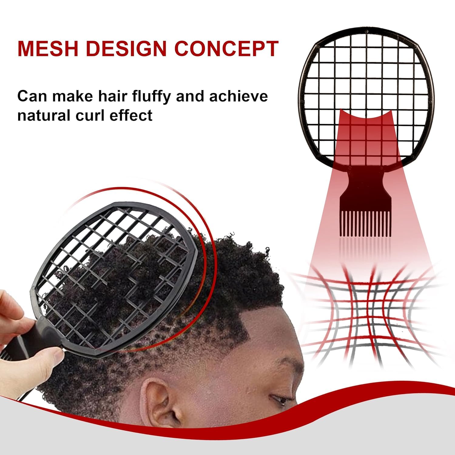 2 uds esponja de peine de pelo Afro Twist para hombres y mujeres cepillo de esponja de pelo rizado para peluqueros y peinado de cabello rizado personal