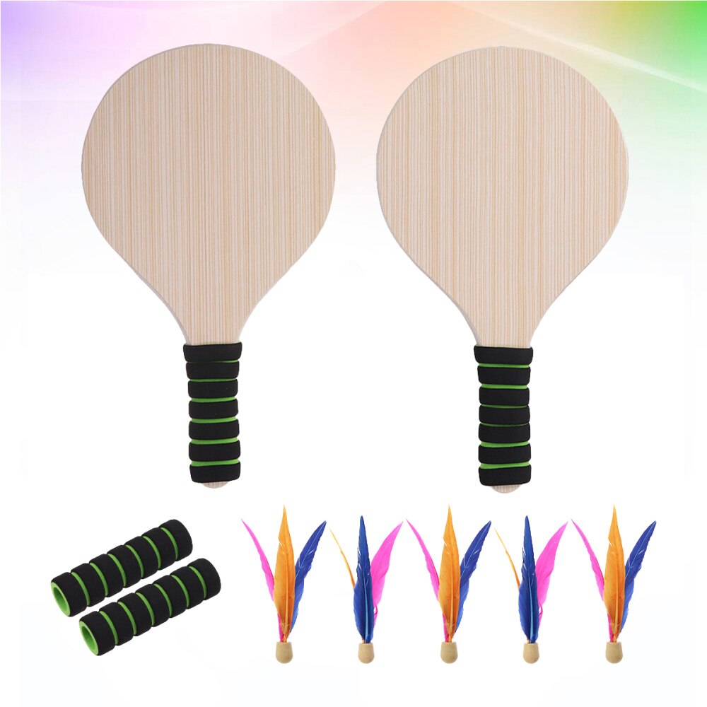 Beach Paddle Game Set Beach Paddle Badminton Racket Indoor And Outdoor Badminton Game Battledore For Children Teenagers (Ra