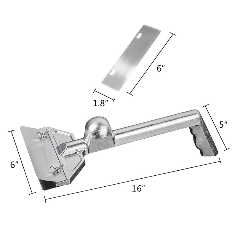 Outdoor Grill Scrapers, Casting Aluminum Commercial Griddle Scraper And 5 Blades And Small Slant Edge Grill Scraper