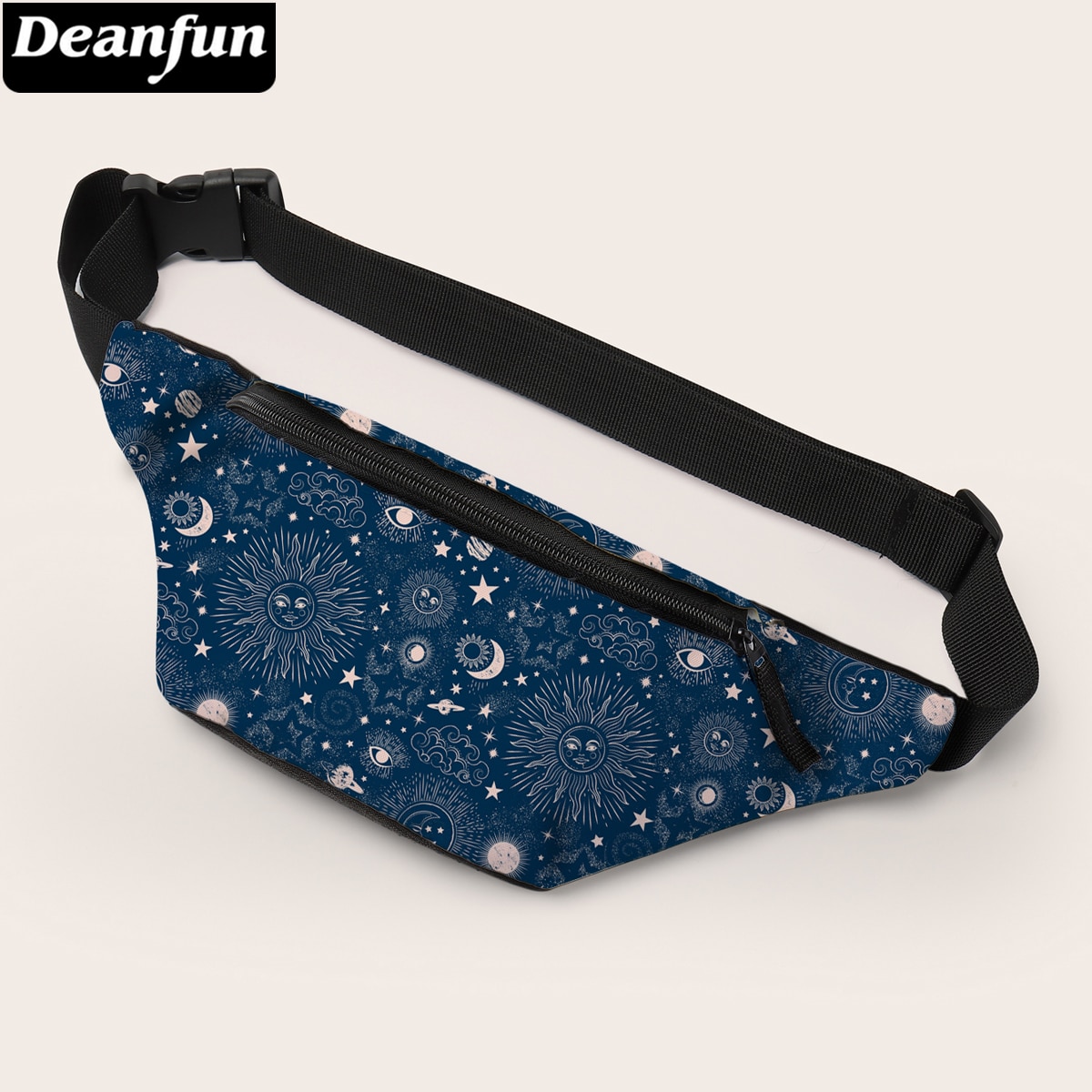 Deanfun Dames Mode Bum Bag Starry Patroon Taille Zakken Draagbare Telefoon Bag Blue Fanny Pack 18068