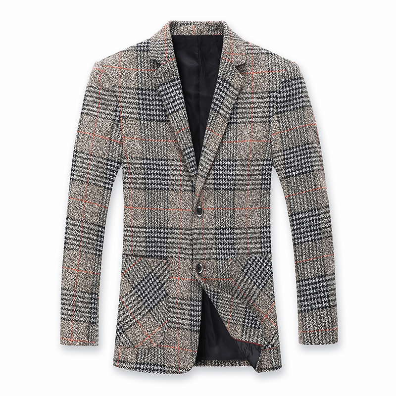 Chaqueta de traje a cuadros para hombre, Blazer británico Original, traje de boda, traje informal, abrigo, J687, otoño