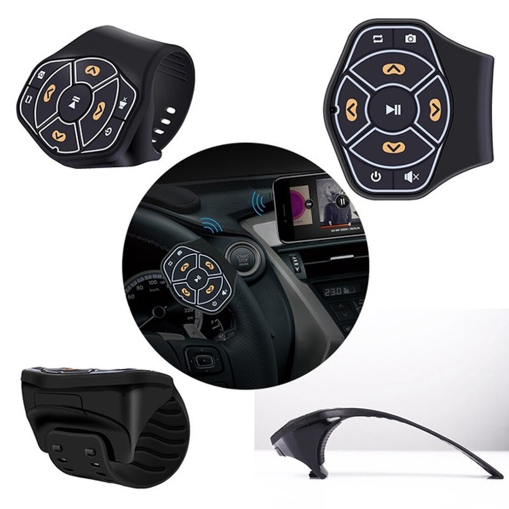 Smarttelefon bil fjernkontroll knapp bluetooth motorsykkel tilbehør sykkel media ratt  x09