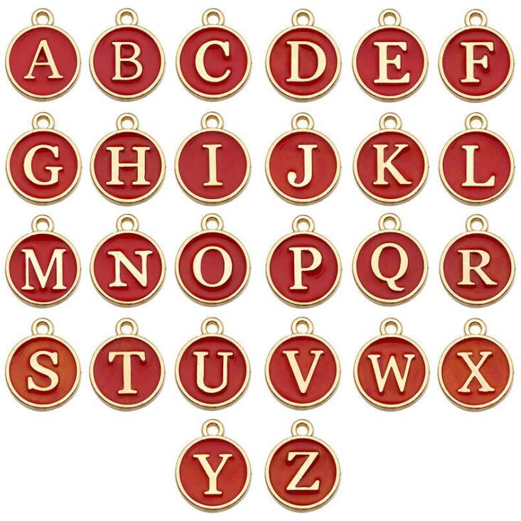 Juego de colgantes con letras del alfabeto de A-Z para mujer, pulsera y pendientes hechos a mano, accesorios para hacer joyas, suministros, 12mm, 1 Juego: Gris claro