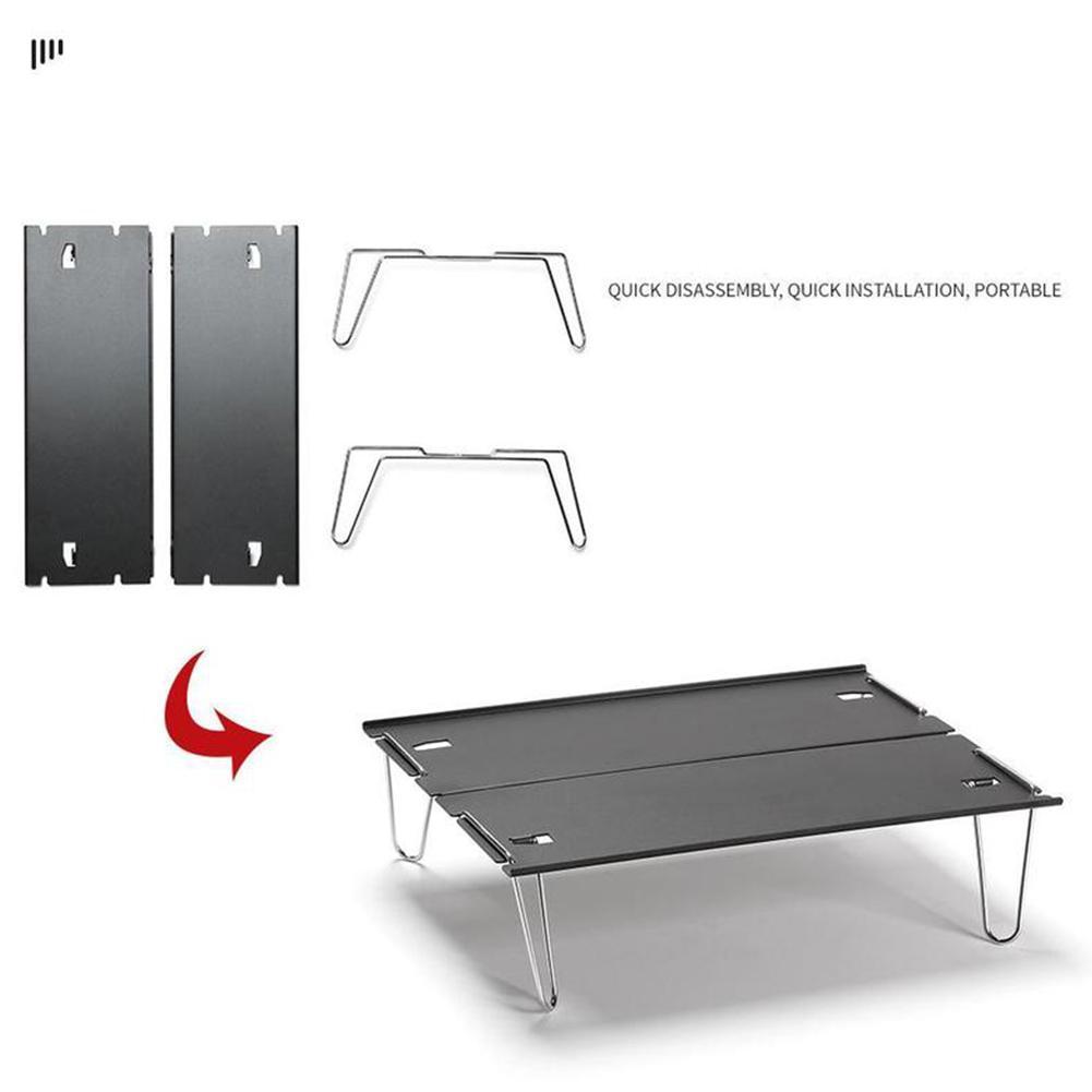 Picnic Folding Table Outdoor Mini Table Aluminum Alloy Picnic Table BBQ Traveling Desk Outdoor Dinner Hiking Desk For Camping