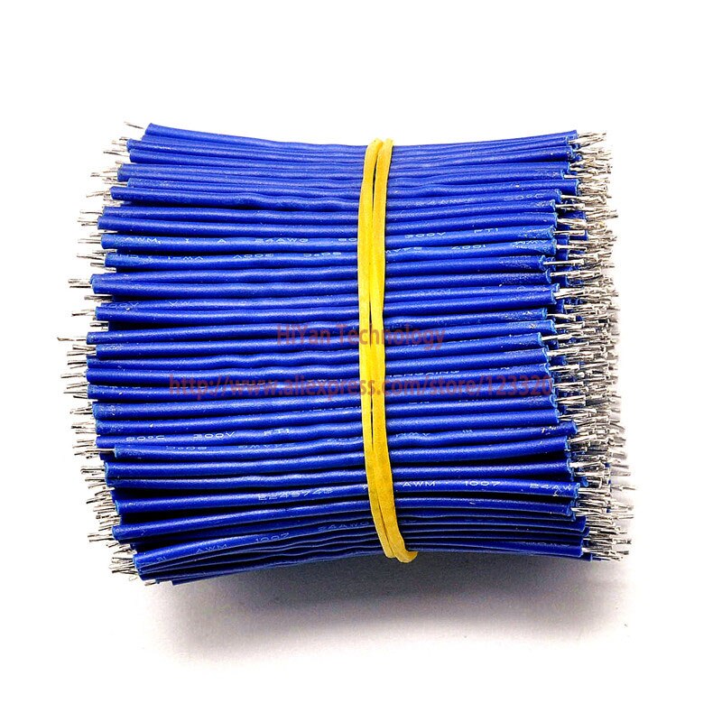(50pcs/lot) 20cm 200mm 24AWG Colors Double Tinned Tin Plated Electronic Copper Wire Jumper Wire Cable Easy to Welding: Blue 20CM 50pcs