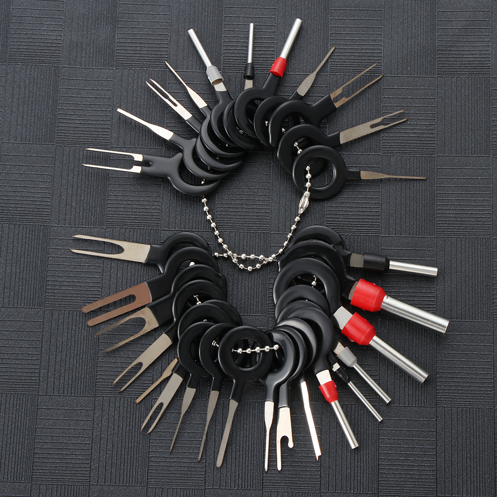 29PC Car Terminal Removal Tool Wire Plug Connector Extractor Puller Release Pin Automobiles Maintenance Accessories