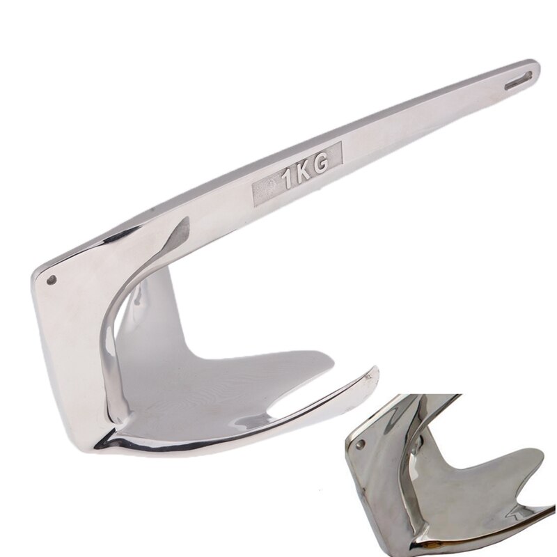 Roestvrijstalen delta-stijl bruce claw bootanker 2.2 lbs (1kg) voor boten, jols, kajaks, jachten