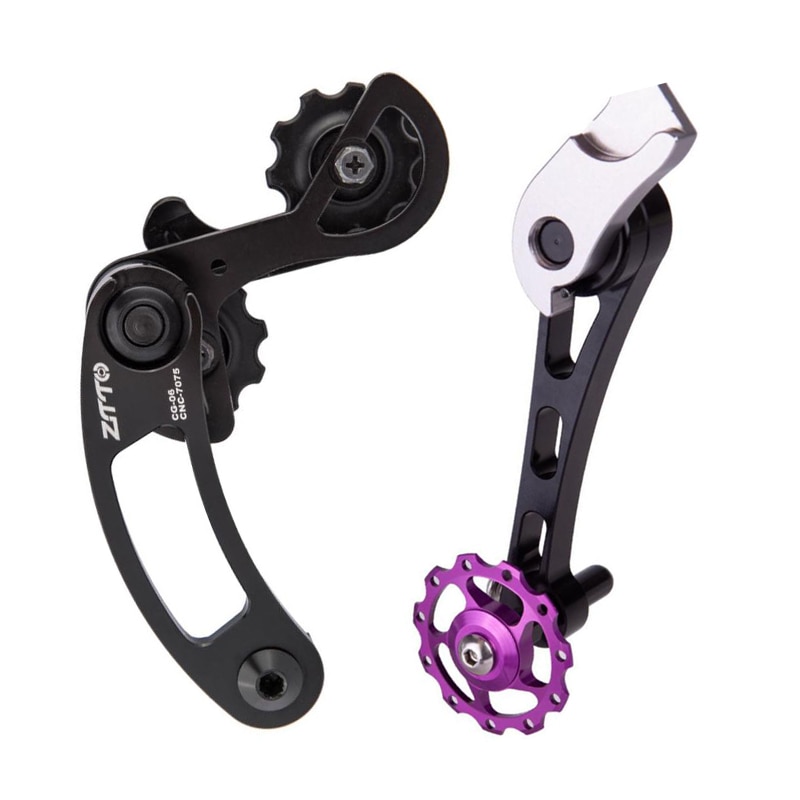 Adjustable Bike Pulley Aluminum MTB Bicycle Cycling Single Speed Derailleur Bicycle Chain Tensioner Hang Dropout Frame