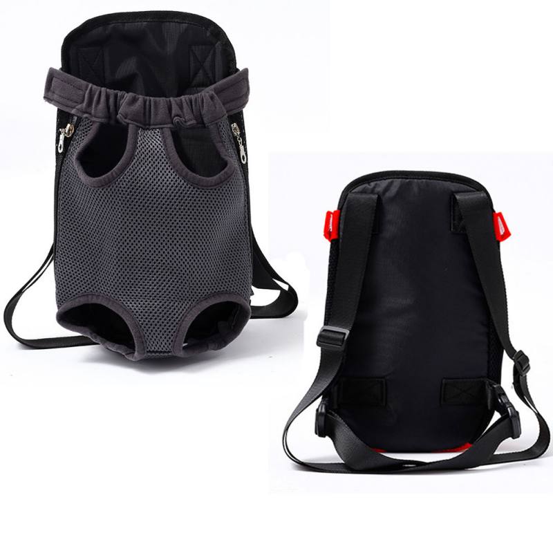 Dog Carries Hand Free Pet Dog Cat Bag for Traveling Hiking Camping Four Legs Out Dog Carrier Backpack: Black / L