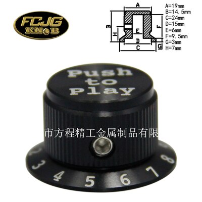 4pcs aluminum plastic knob potentiometer knob 24*14.5*6mm potentiometer cap Volume knob switch cap Encoder amplifier: Black Number